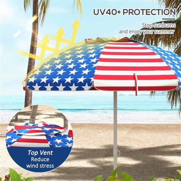 Outdoor American Flag beach umbrella