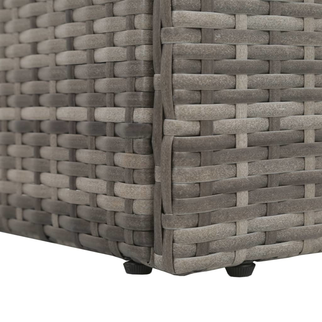 Patio Bed Poly Rattan (Grey)