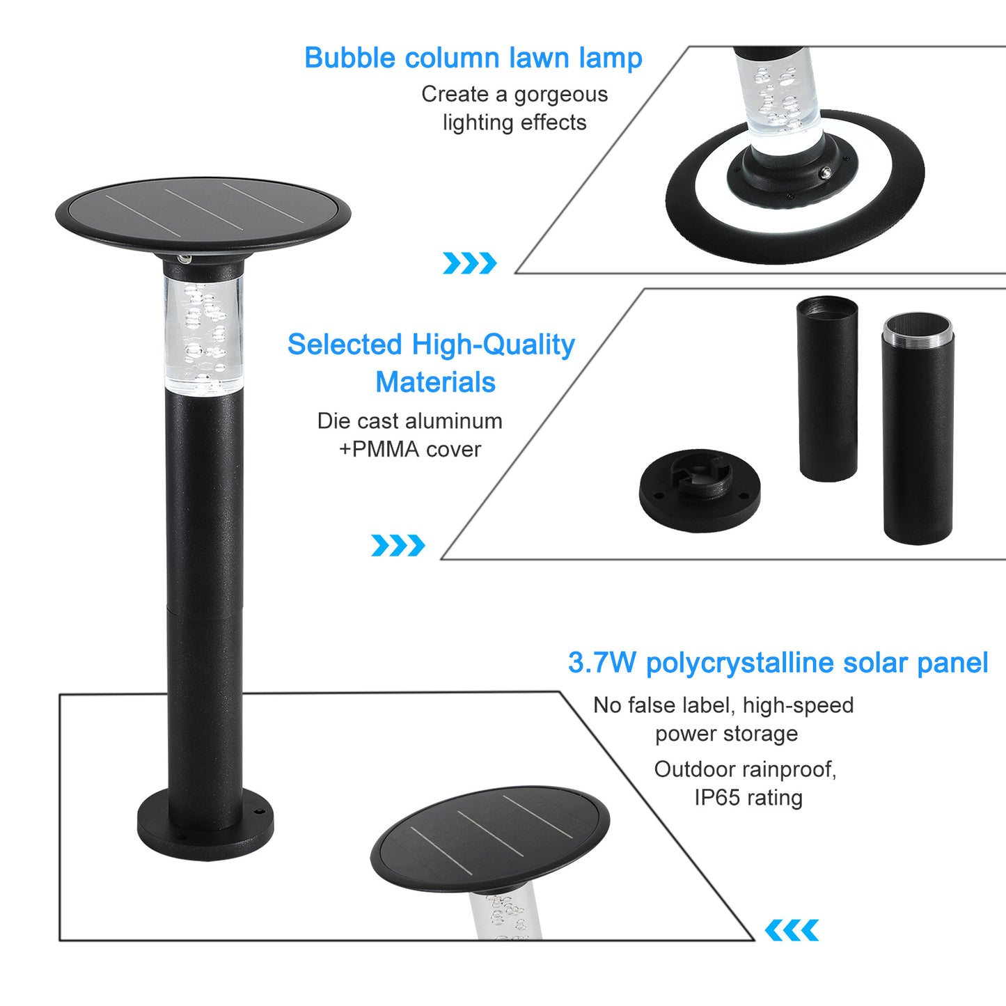 Solar Landscape Path Light 22"H