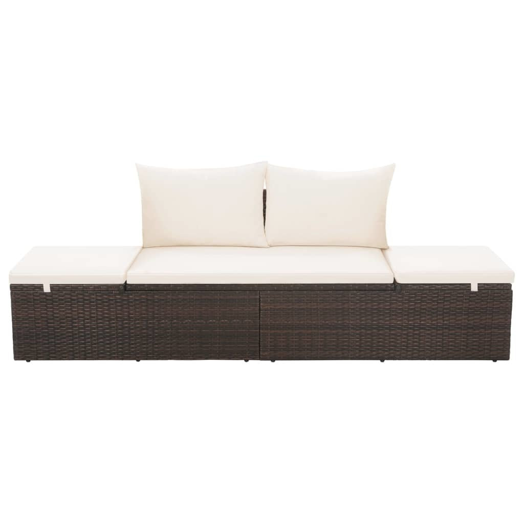 Patio Bed Poly Rattan Wicker