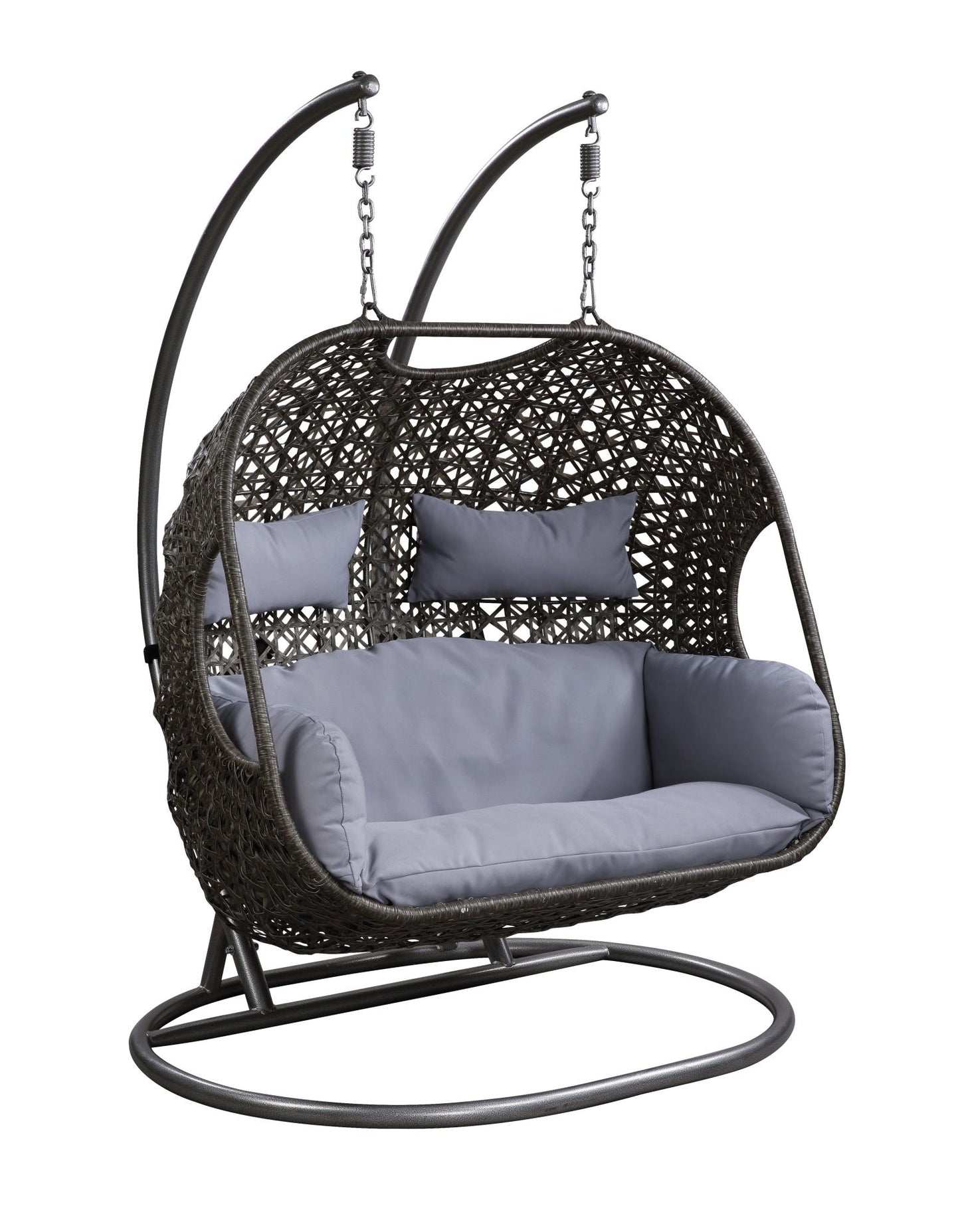 Patio Swing Chair with Stand and Fabric Cusions