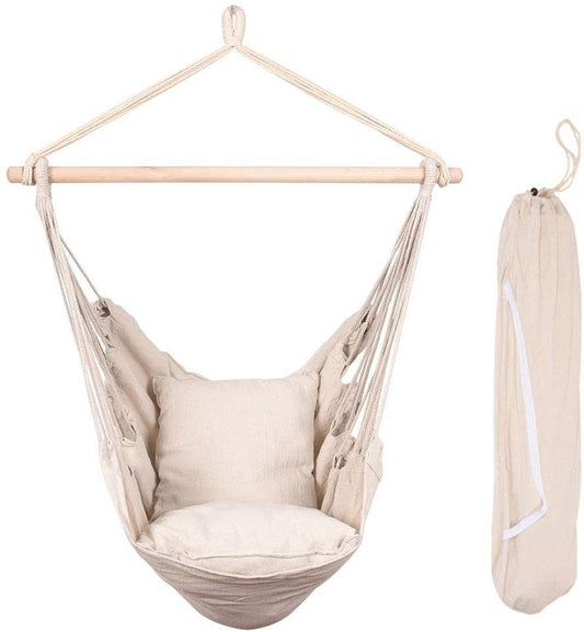 Hanging Rope Hammock l Chair Swing with Carrying Bag