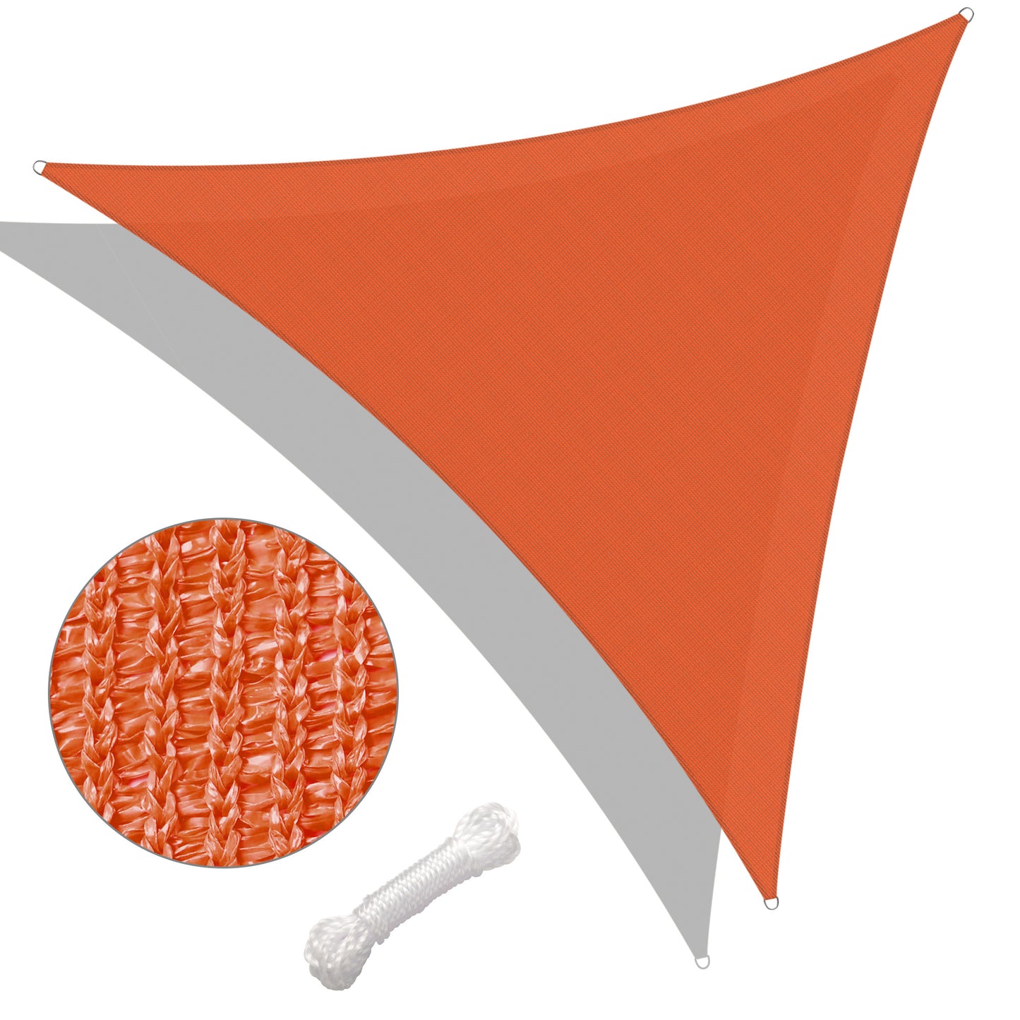 25'x25'x25' Triangle Sun Shade Sail/Bright Orange