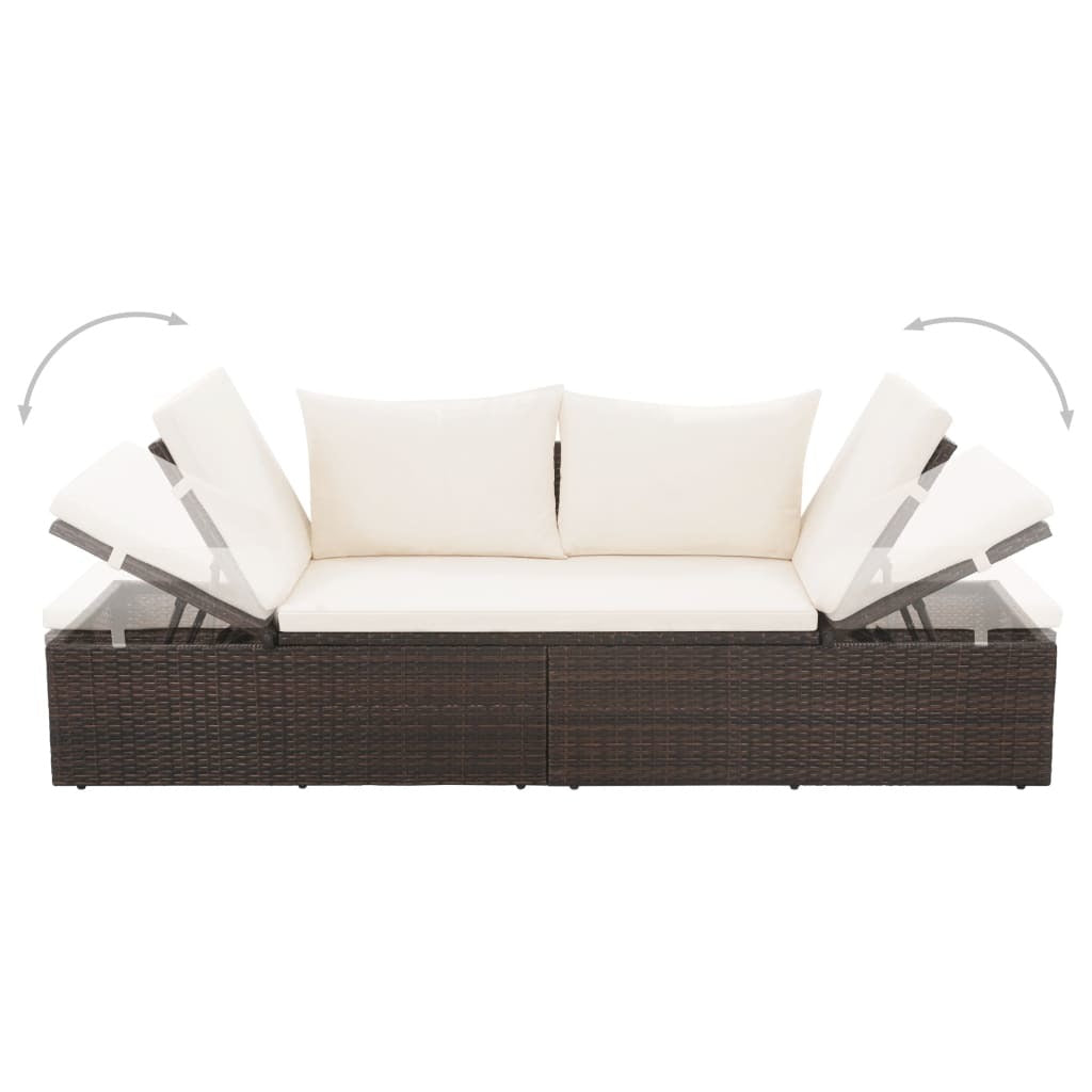 Patio Bed Poly Rattan Wicker