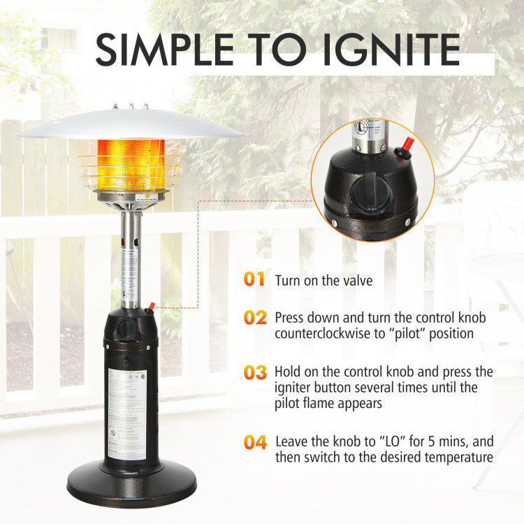 Portable Tabletop Propane Patio Standing Heater