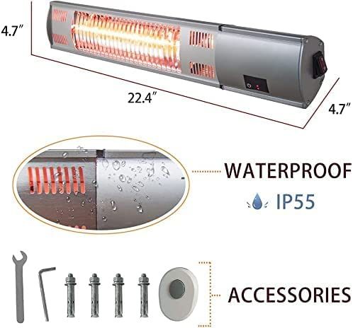 Quiet Wall-Mounted Electric Heaters with Remote Control