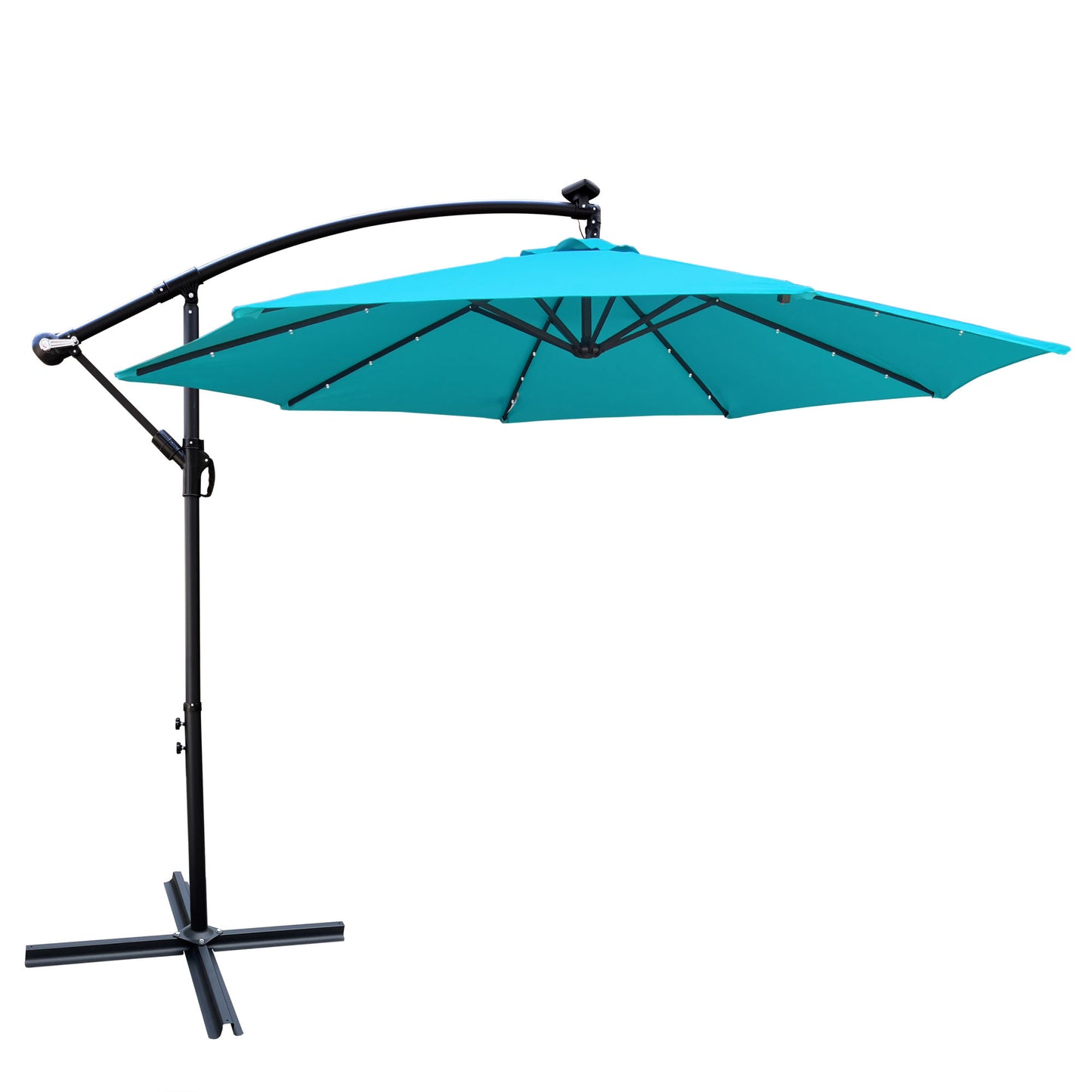 Solar Powered Outdoor Patio Umbrella with LED Lighting