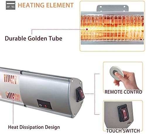 Quiet Wall-Mounted Electric Heaters with Remote Control