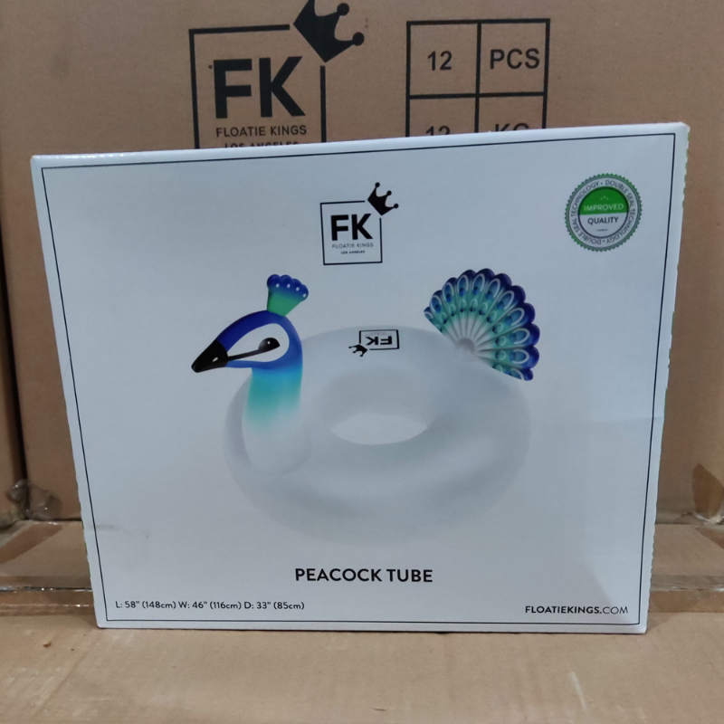 Blue Peacock Swimming Ring Recliner