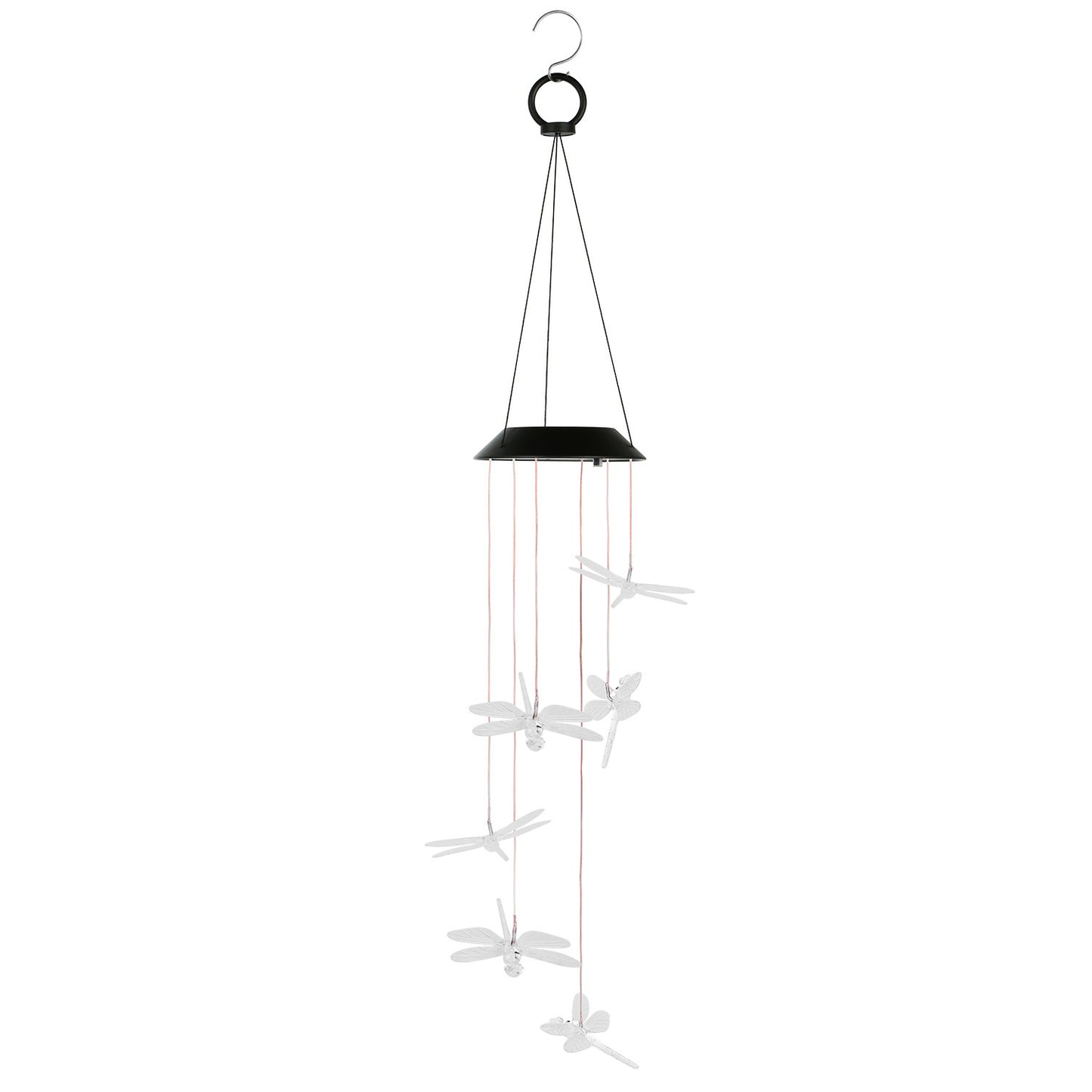 Solar Powered Dragonfly Wind Chime LED Color Changing