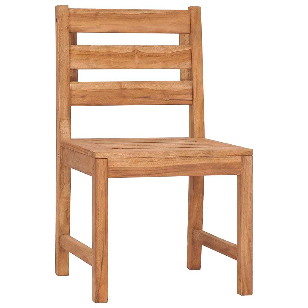 6 Pcs Solid Wood Teak Patio Chairs
