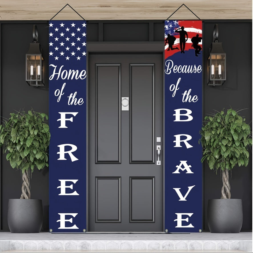 Patriotic Soldier Porch Banners