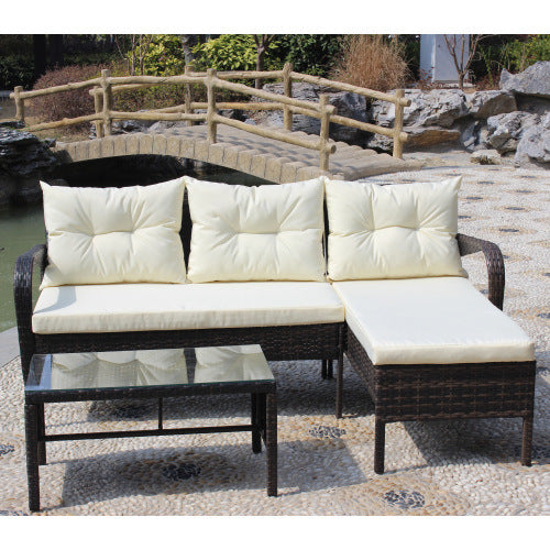 Outdoor Patio Furniture 3 piece Conversation set