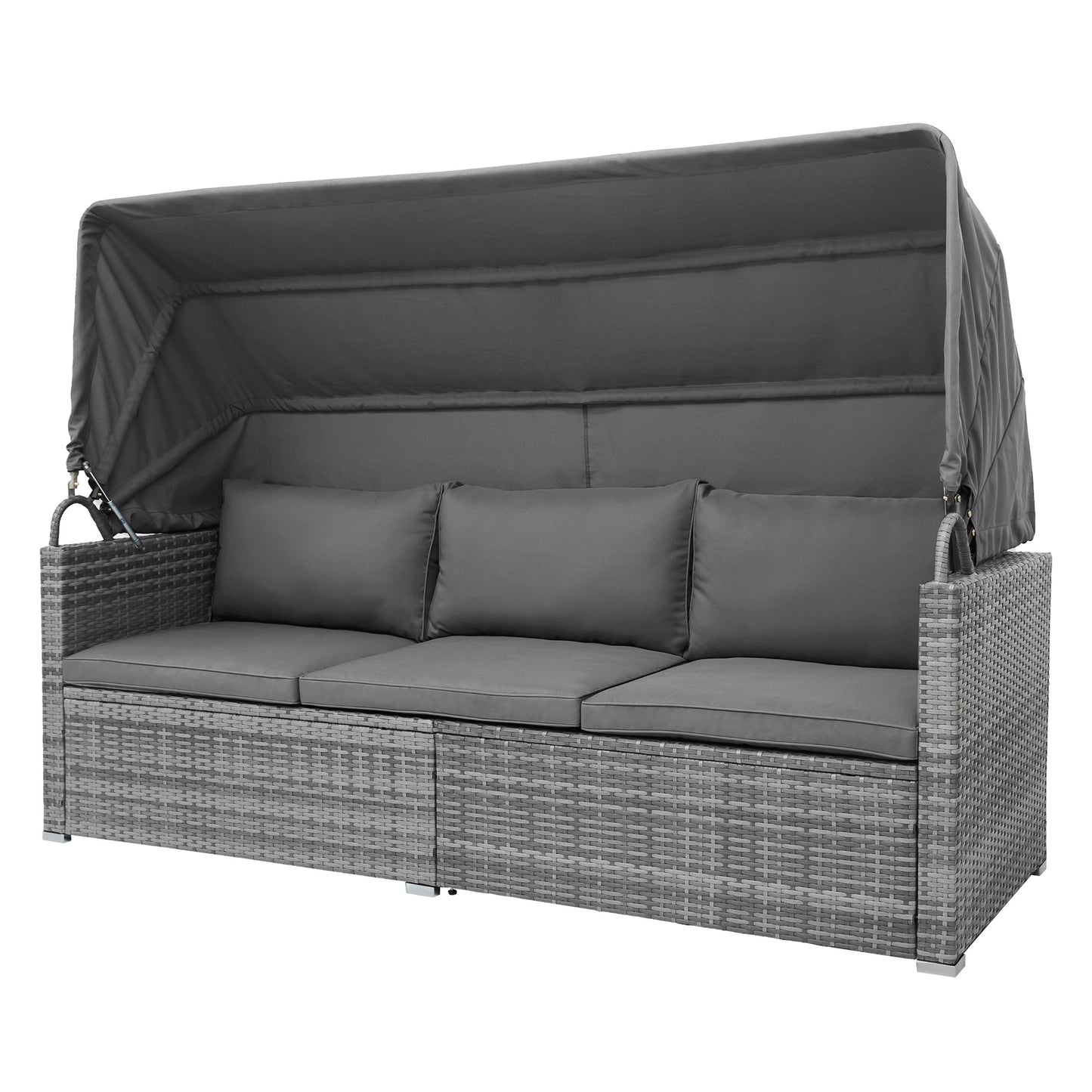 5 Piece Outdoor Sectional Patio Rattan Sofa Set Rattan Daybed