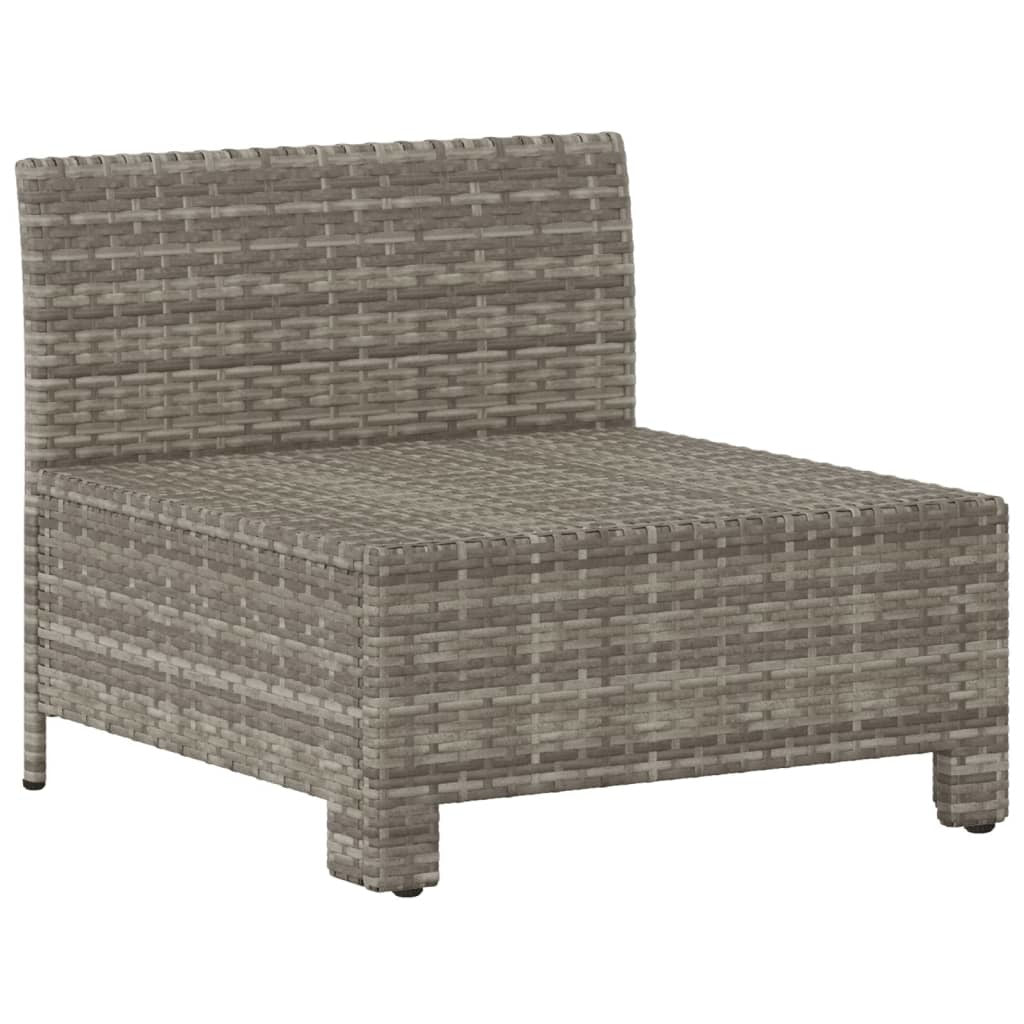 Patio Middle Sofa with Cushion Poly Rattan