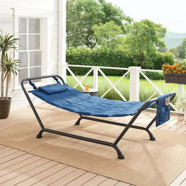 Polyester Hammock with Stand and Pillow