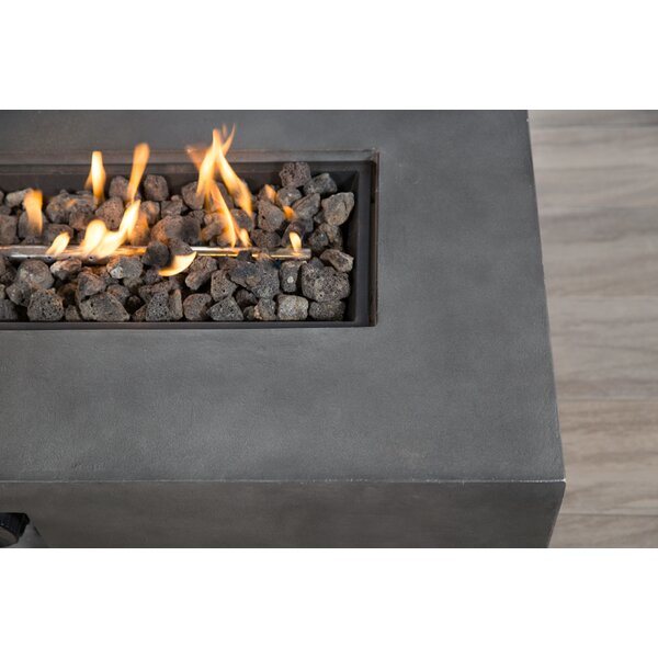 Living Source International Concrete Propane/Natural Gas Fire Pit Table