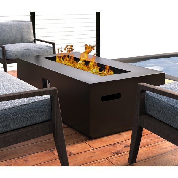 Living Source International Concrete Propane/Natural Gas Fire Pit Table