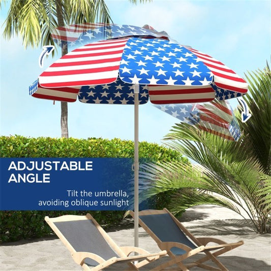 Outdoor American Flag beach umbrella