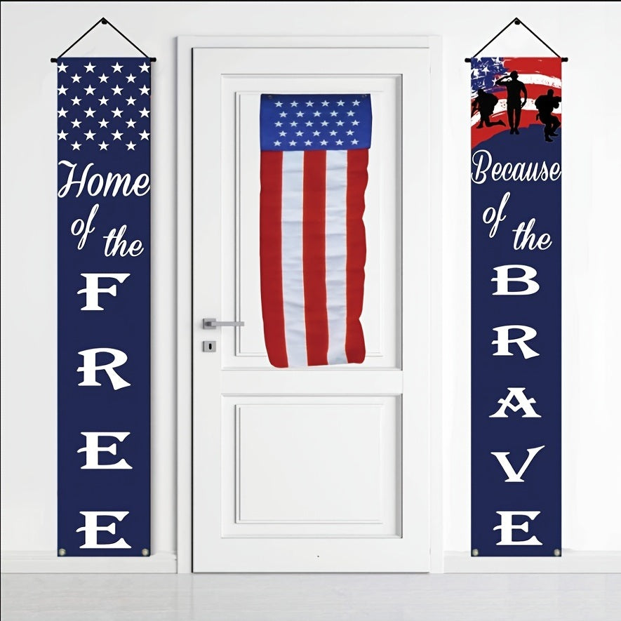 Patriotic Soldier Porch Banners