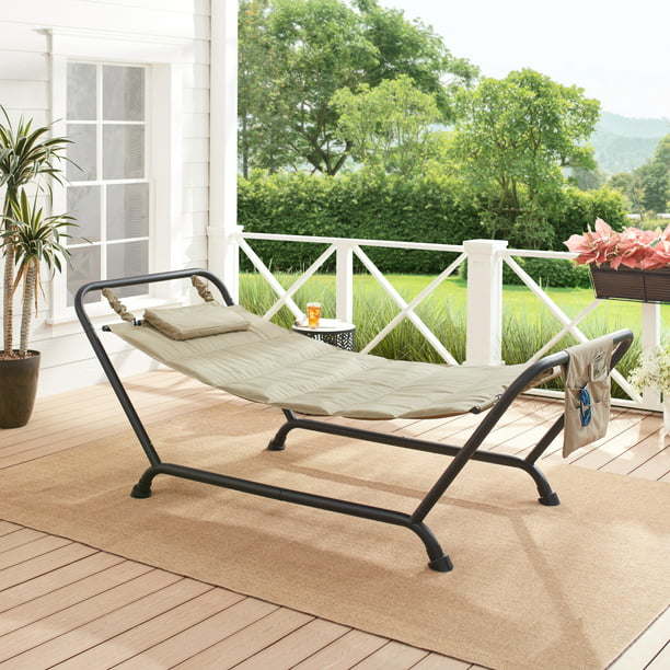 Polyester Hammock with Stand and Pillow