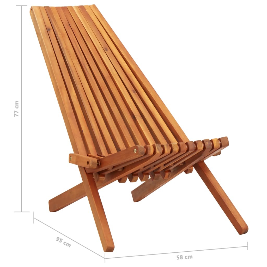 Acacia Wood Folding Patio Chairs l 2 pcs